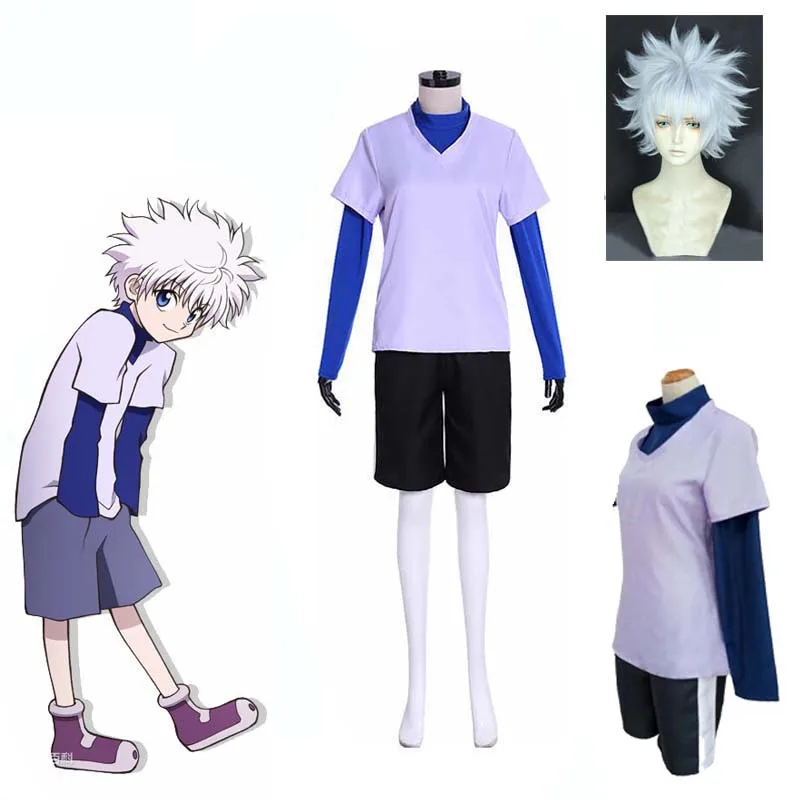 Охотник X Hunter Косплей Killua Zoldyck косплей костюм Мужчины Женщины Дети Хэллоуин