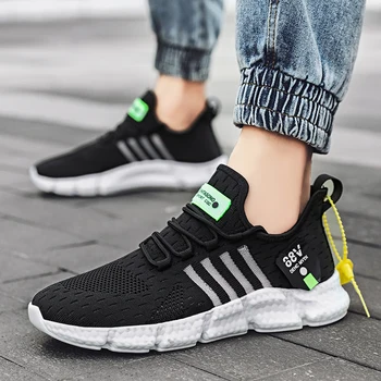 

Flying weavingFashionable Men's sneakers Net surface Breathable Lightweight men's shoes