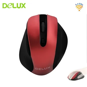 

Delux M517GX Ergonomic Wireless Computer Mouse Optical Portable PC Gaming Mause Gamer Mice With Usb Receiver PC Laptop Mouse