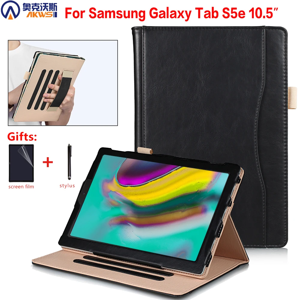 Baratos Funda de soporte para Samsung Galaxy Tab S5E 2019 SM T720 T720 T725 10,5 funda para tablet funda para Galaxy tab S5E 10,5 SM T725 correa de mano