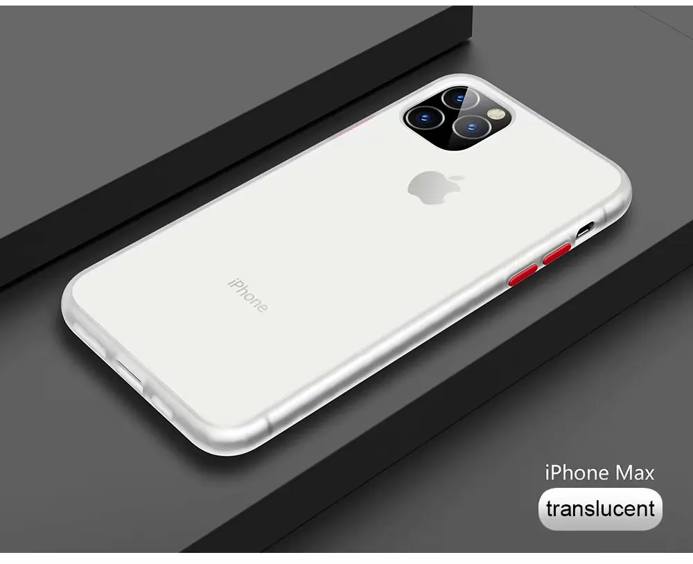 Transparent Для Apple iphone 11 Чехол Жесткий ПК прозрачный тонкий матовый защитный чехол для iphone 11 Pro Max iphone 11 11pro shell - Цвет: Transparent