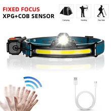 

2021 New Release Induction Headlamp XPG+COB LED Head Lamp with Built-in Battery Flashlight USB Rechargeable 6 Modes Head Torch