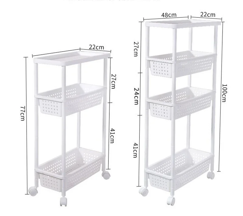 3/4 слоев зазор кухонная стойка для хранения подвижная сборка Пластиковая Полка для ванной комнаты колеса Экономия пространства органайзер для домашней отделки Держатели