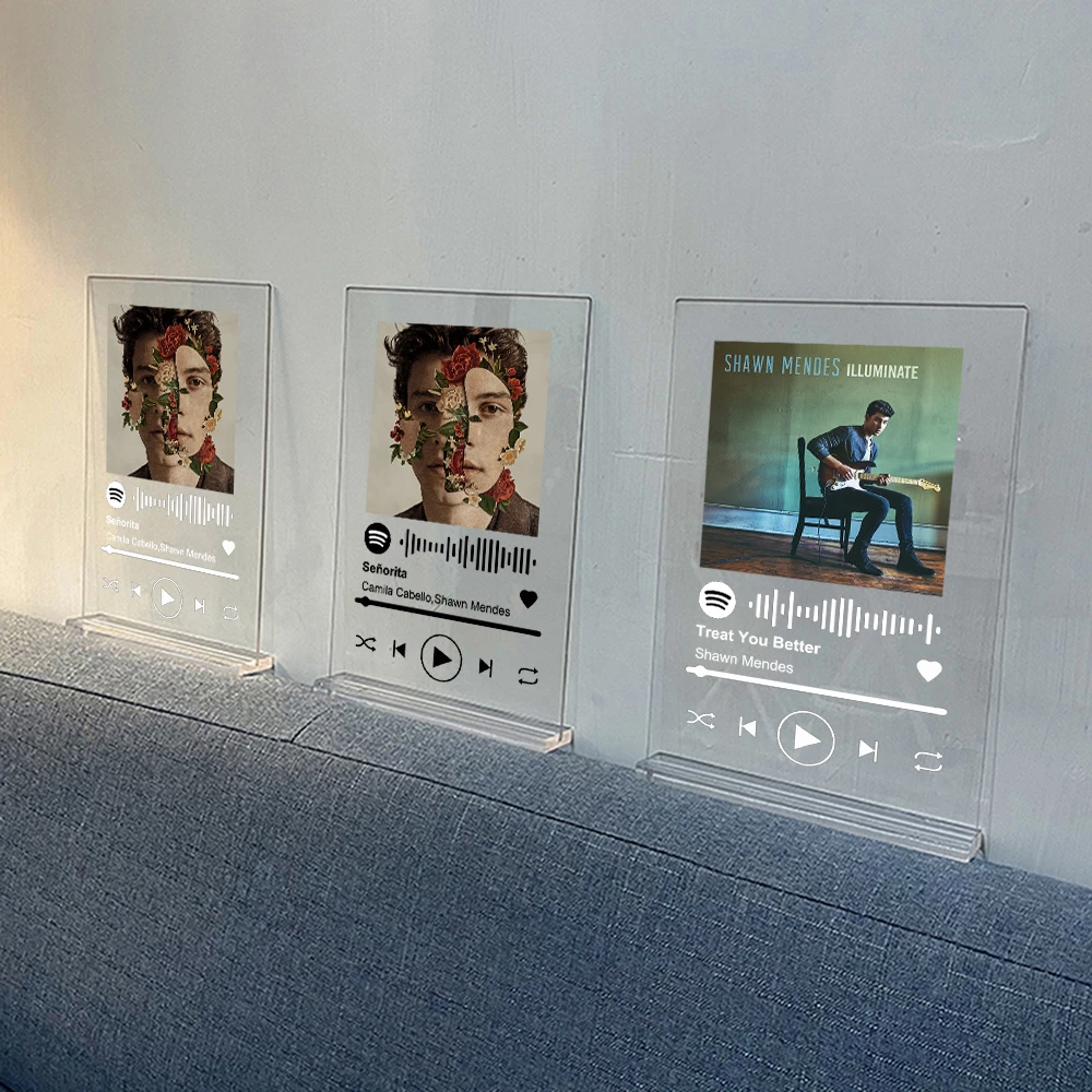 Spotify Pop Music Album Shawn Mendes Popular Music Acrylic Anniversary Photo Album Plaque Spotify Music Board Spotify Lover Gift Plaques Signs Aliexpress