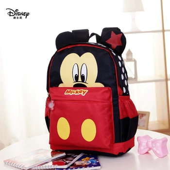 

Disney Kindergarten Schoolbag Fashion Boy 3-6 Years Old Child Backpack Cute Cartoon Mickey Minnie Bag