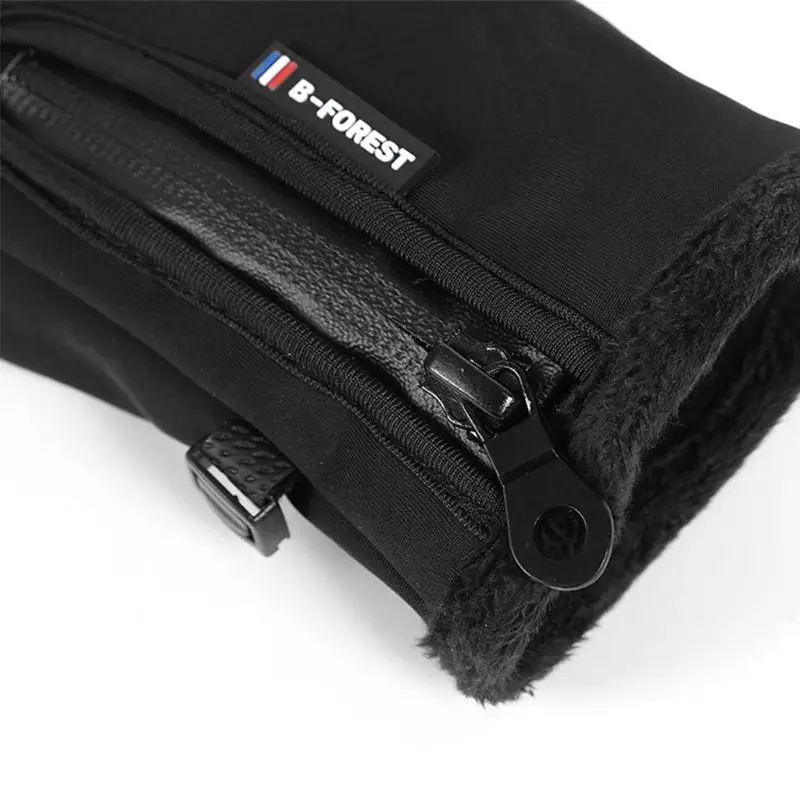 New Touch Screen Nylon Winter Unisex Gloves Windstopper PU Outdoor Warm Thermal Ski