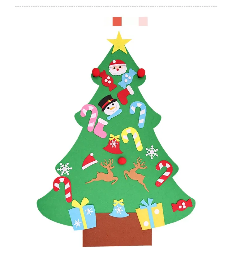 DIY войлочная ткань Рождественская елка Детский новогодний подарок мини