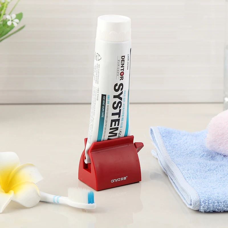 Multifunction Toothpaste Dispenser Portable Plastic Rolling Tube Toothpaste Squeezer Bathroom Accessories Set Holder