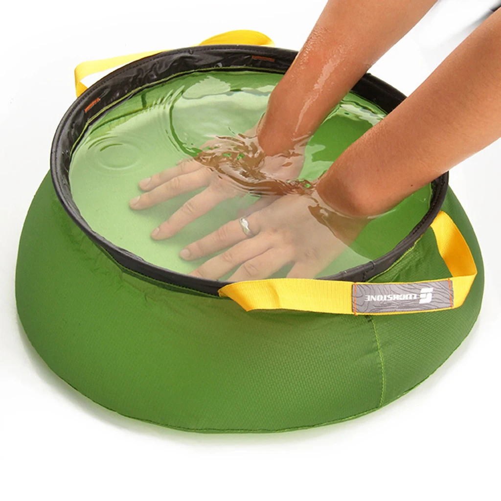 12L Outdoor Foldable Travel Camping Festival Basin Sink Washing Bag Water Pot Camp Cooking Supplies