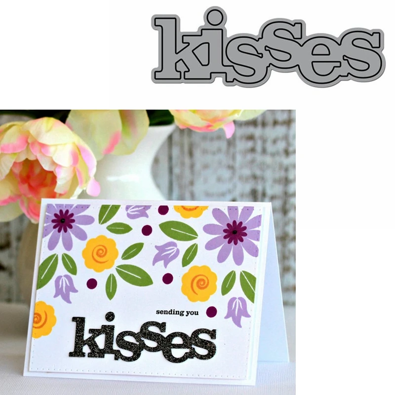 

Kisses Word Die Cuts For Card Making Kisses Word dies scrapbooking metal cutting dies new 2019