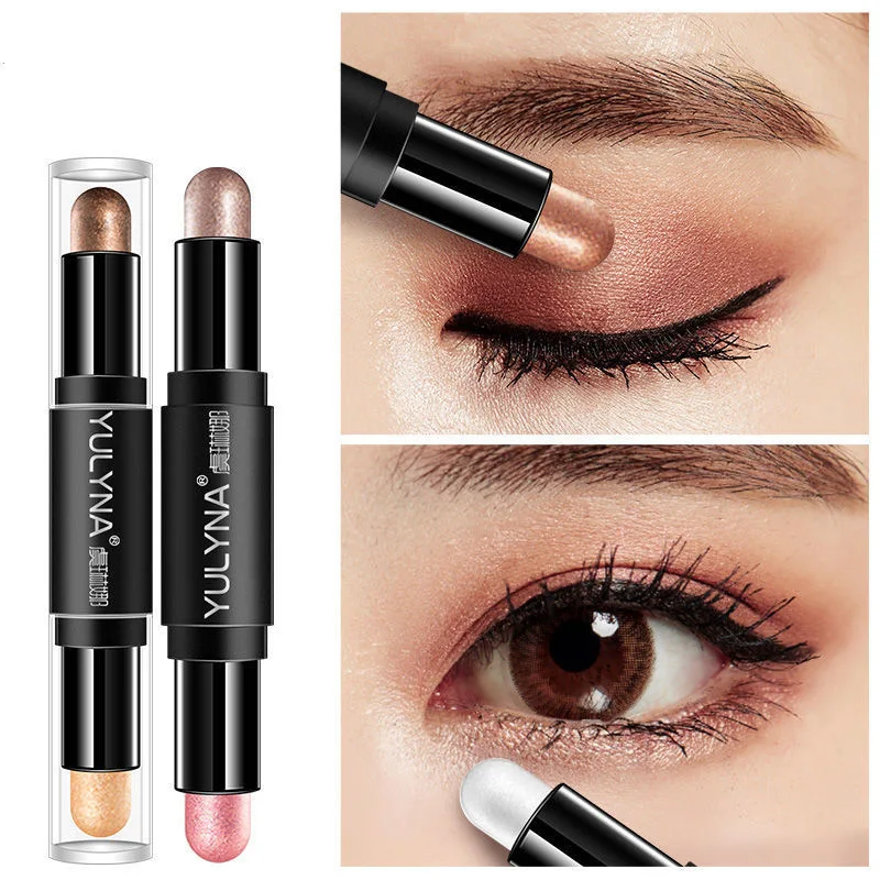 One-stroke two-use three-dimensional non-smoothing silkworm pen eye shadow pen make-up eyeshadow  beauty  eyeshadow