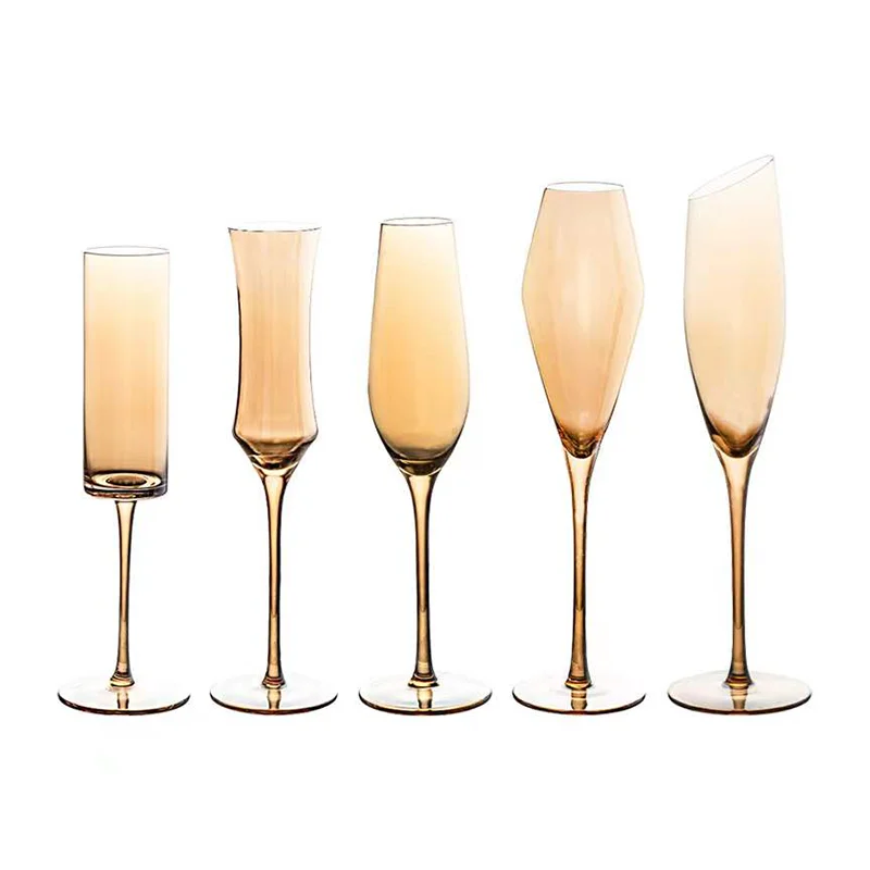 Verrerie à Ondulation Nordique Élégante, Champagne, Grande Capacité, Verres  à Vin Rouge et Blanc, Coupe, Verres à Pied, Gobelet, Verre Transparent, 2  Pièces - AliExpress