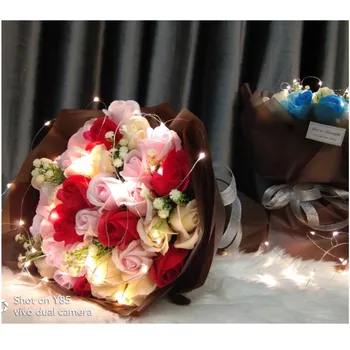 

Soap flowers Hand-made rose Christmas and valentine's day gifts Korean package bouquet of flowers Creative birthday gift