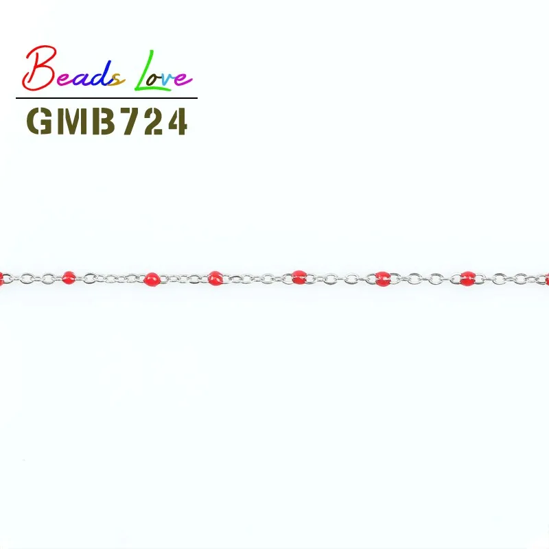 1 Meter Gold and Silver Plated Wire Wrapped Rosary Bead Chain
