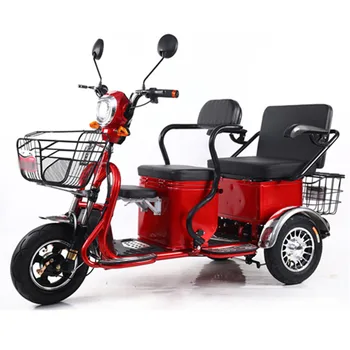 Kaufen Neue Zwei-person Elektrische Motorrad Älteren Elektrische Scooter Breite Reifen Zwei Sitz Drei Rad Die Alte Ältere Behinderte Roller 500W