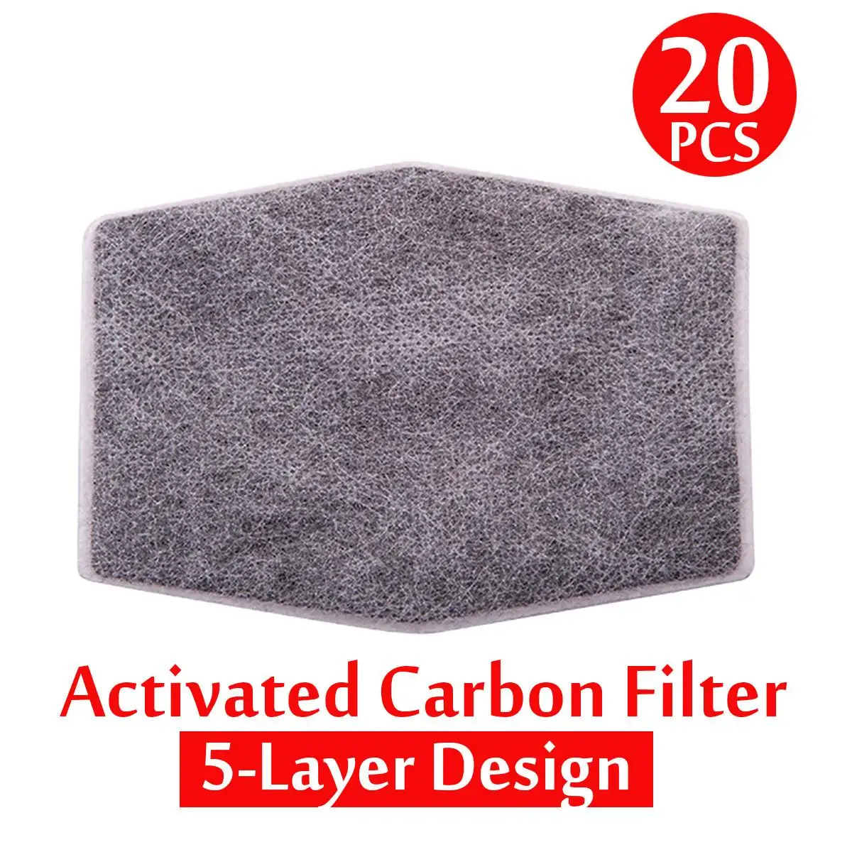 

Mask Filters 20Pcs/Pack Activated Carbon/High-efficiency Electrostatic Filter N95 Face Mask Filteration Pad Dustproof Anti-Smog