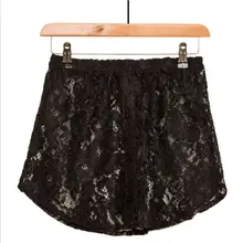 Женская вязанная крючком открытая Цветочная кружевная фальшивая ложная юбка на пуговицах AXYD