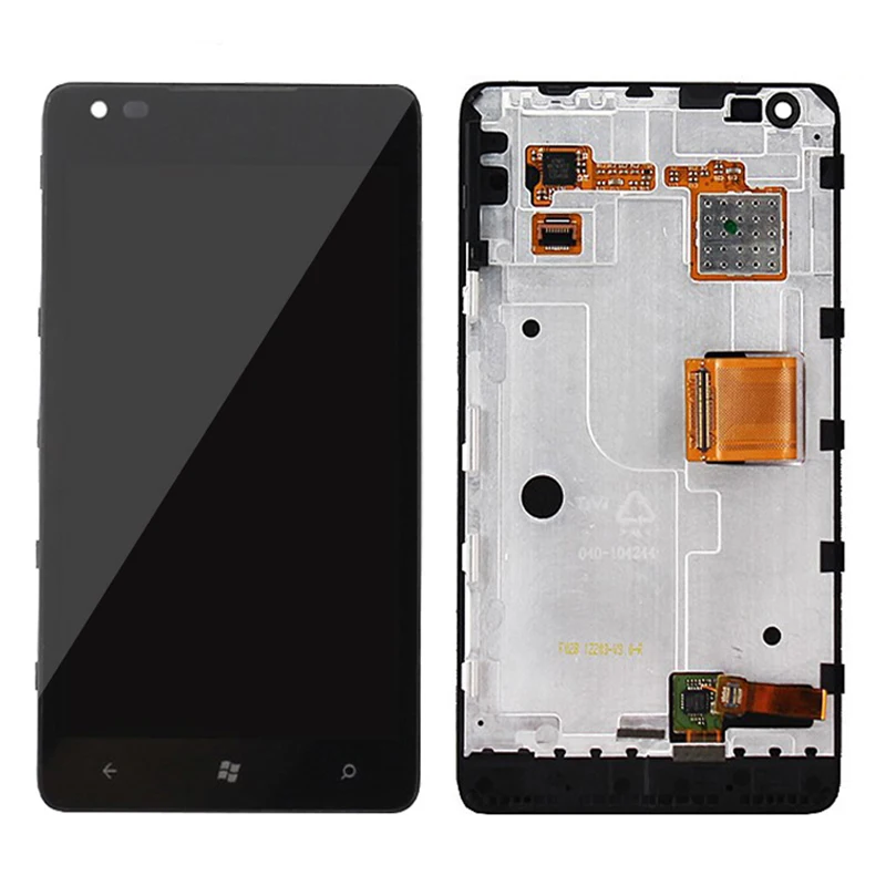 ЖК-дисплей для Microsoft Nokia Lumia 900 N900 сенсорный экран дигитайзер Замена с рамкой в