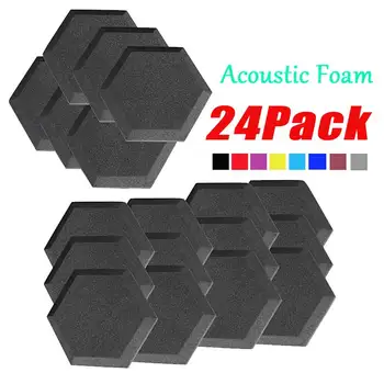 

2" Hexagon Acoustic Panel Sound Isolation Board Soundproof Foam Studio Sound Absorption Sponge Sound Treatment Tiles Fireproof