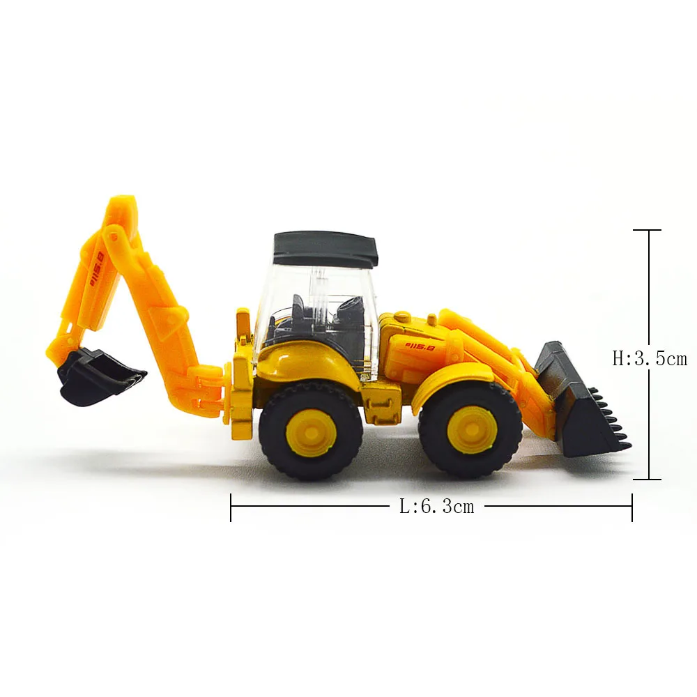 Модель бульдозера 1/87 сплав грузовик строительная машина экскаватор Модель Погрузчика автомобиль для детей хобби игрушки - Цвет: Double-headed car