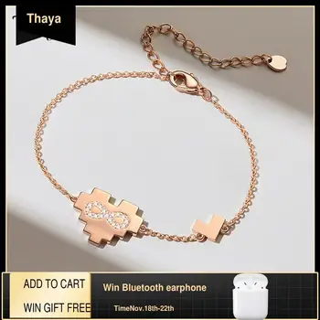 

Thaya Creative Infinity Symbol Bracelet Rose Gold Bracelet & Bangle Gold Chain For Women Fine Earring Fashion Jewelry Gift