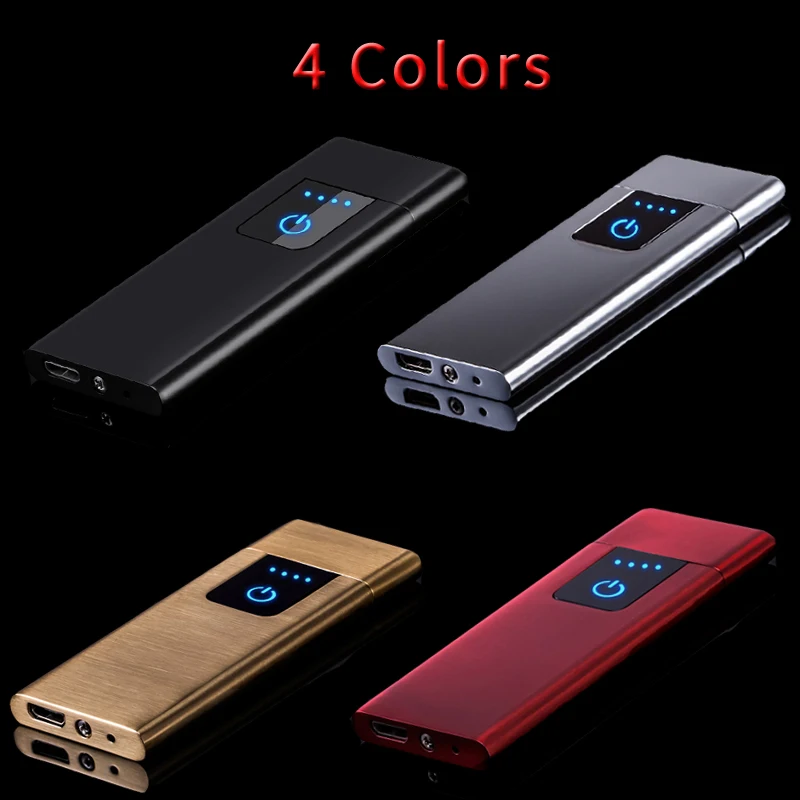 USB Электронная зарядка Зажигалка двухсторонняя аксессуары для сигарет сенсорные электрические зажигалки