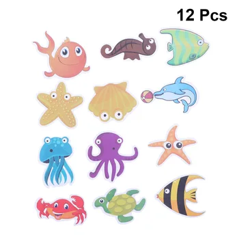 

12pcs Sticker Cartoon Anti-Slip Marine Organism Colorful Self-adhesive Sticker for Bathroom Bath Tub Floor Bathtubs Showers A30