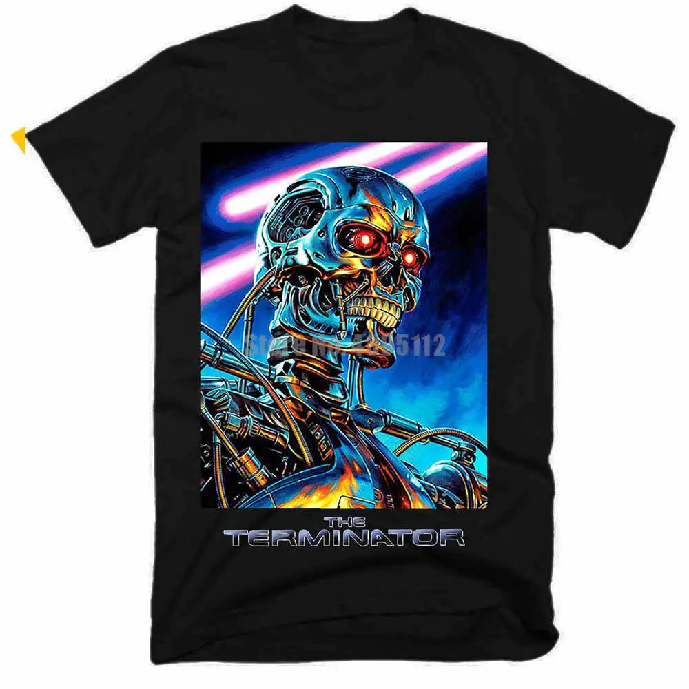 The Terminator Movie Mens Tshirts Japanese Streetwear Tshirt Sexy Girl Tee Shirt 100% Cotton T-Shirt Men Tops | Мужская одежда