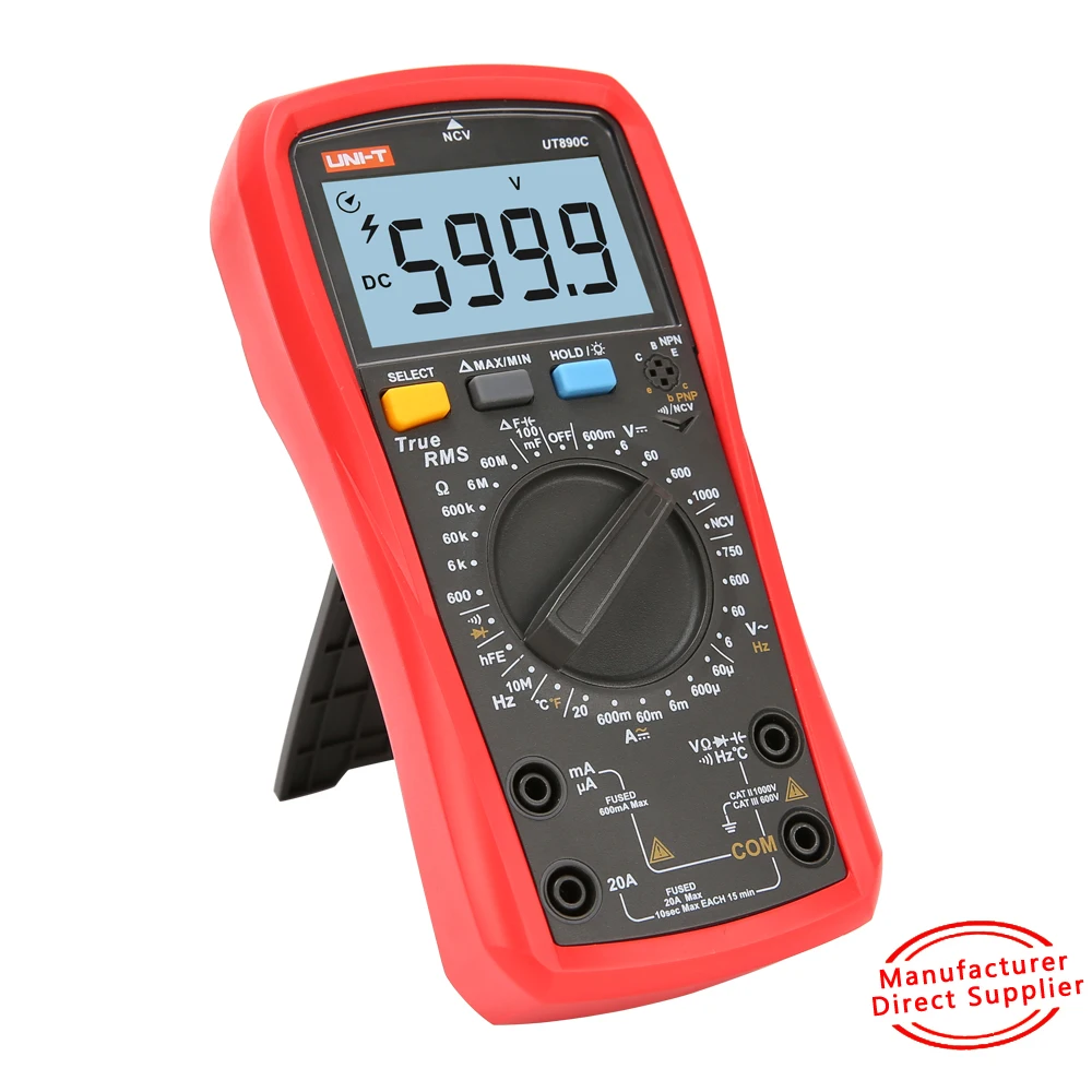 Цифровой мультиметр UNI-T UT890C UT890D + 20 А емкость постоянного и переменного тока