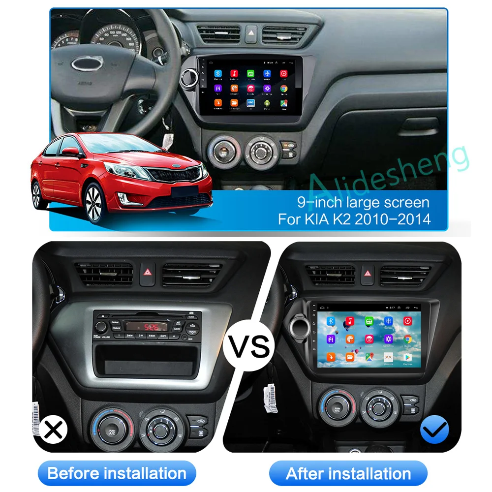 Автомобильный мультимедийный плеер BT Android радио сенсорный экран для Kia RIO 3 4 K2 2010