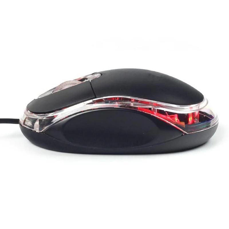 Mini Mouse Óptico com Fio com Usb Led Design Ergonômico Mouse para pc Laptop Notebook - Imagem 5