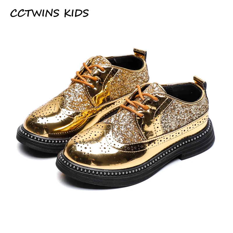 Kids Shoes Spring Autumn Children Fashion Casual Patent Leather Oxford Student School Shoes Boys Girls Black Glitter Flats