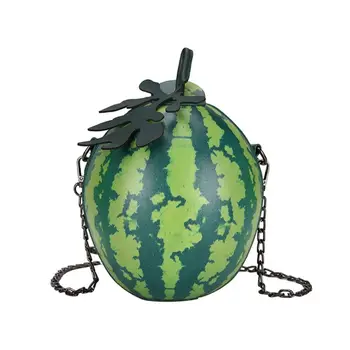 

THINKTHENDO Women Watermelon Shape Leather Handbag Shoulder Lady Crossbody Bag Tote Messenger Satchel Purse 12 x 8 x 7cm