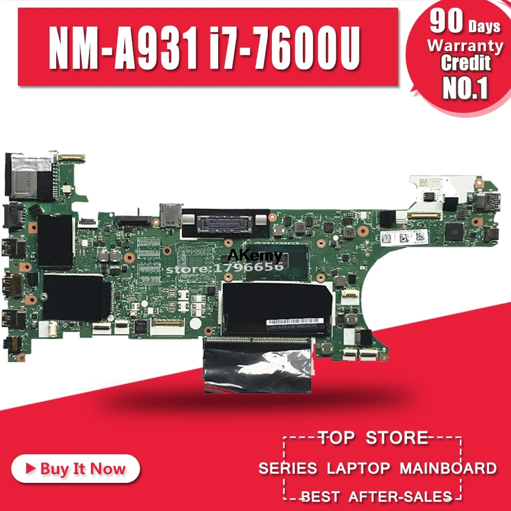 Для lenovo THINKPAD T470 Материнская плата ноутбука CT470 NM-A931 с i7-7500U i7-7600u Процессор DDR4 материнская плата тестирование
