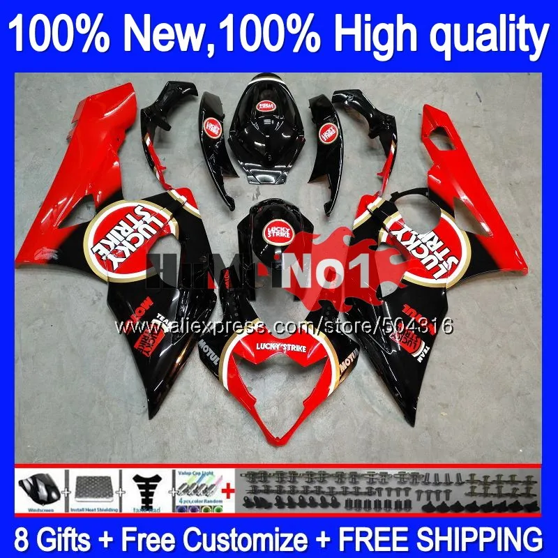 Комбинезоны для SUZUKI GSX R1000 GSXR-1000 2005 2006 21MC. 126 ярко-красного цвета GSX-R1000 GSXR 1000 1000CC 05 K5 GSXR1000 05 06 обтекатель - Цвет: No. 1