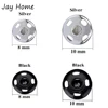100/50PCS Press Buttons Sew on Snap Buttons Metal Snap Fastener Buttons Press Button for DIY Garment Sewing Clothing 8/10MM 5