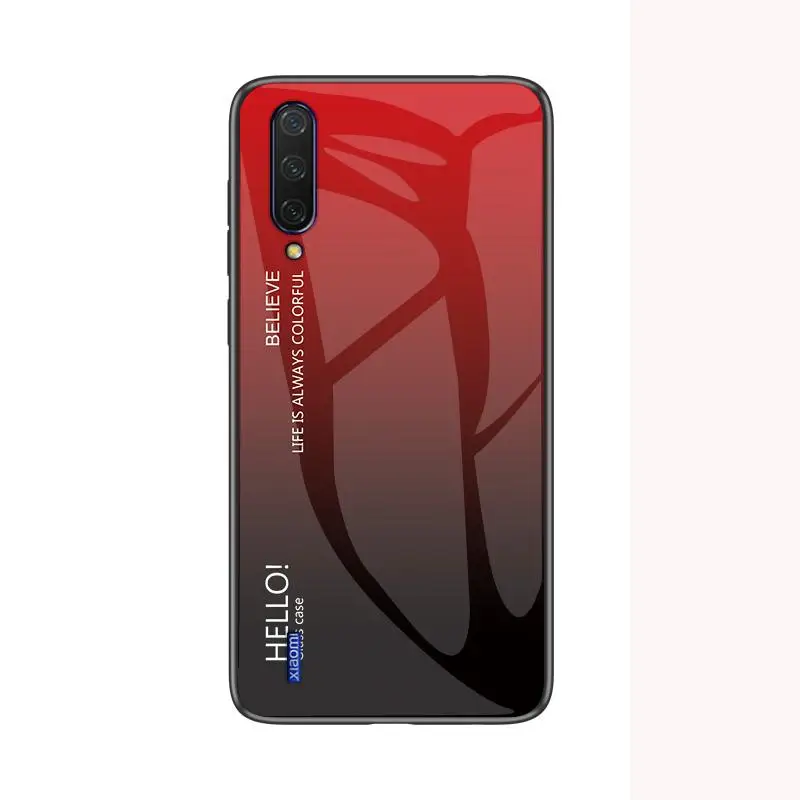 5 Градиентный чехол из закаленного стекла для Xiaomi mi CC9 E mi 9 SE 8 A3 Lite A2 mi x 2S 6X 5X Max 2 3 Red mi Note 5 6 7 Pro 6A 7A - Цвет: 5