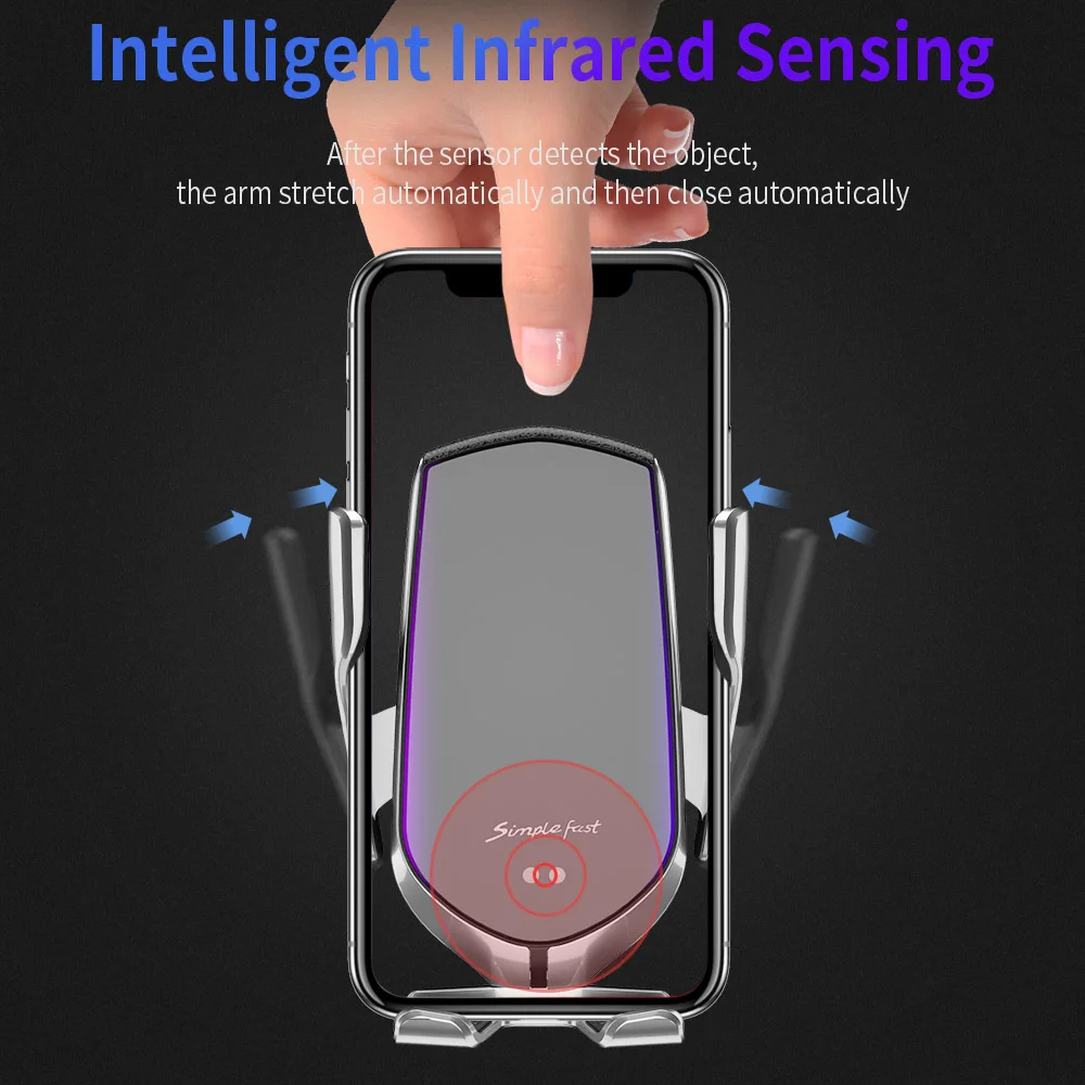 Suporte do Telefone Carro para o Iphone Carregador de Ventilação qi sem Fio Floveme Inteligente Sensor Infravermelho 12 11 Xiaomi 10w ar Suporte Montagem r2 6 xiaomi 10w qi sem fio carregador de