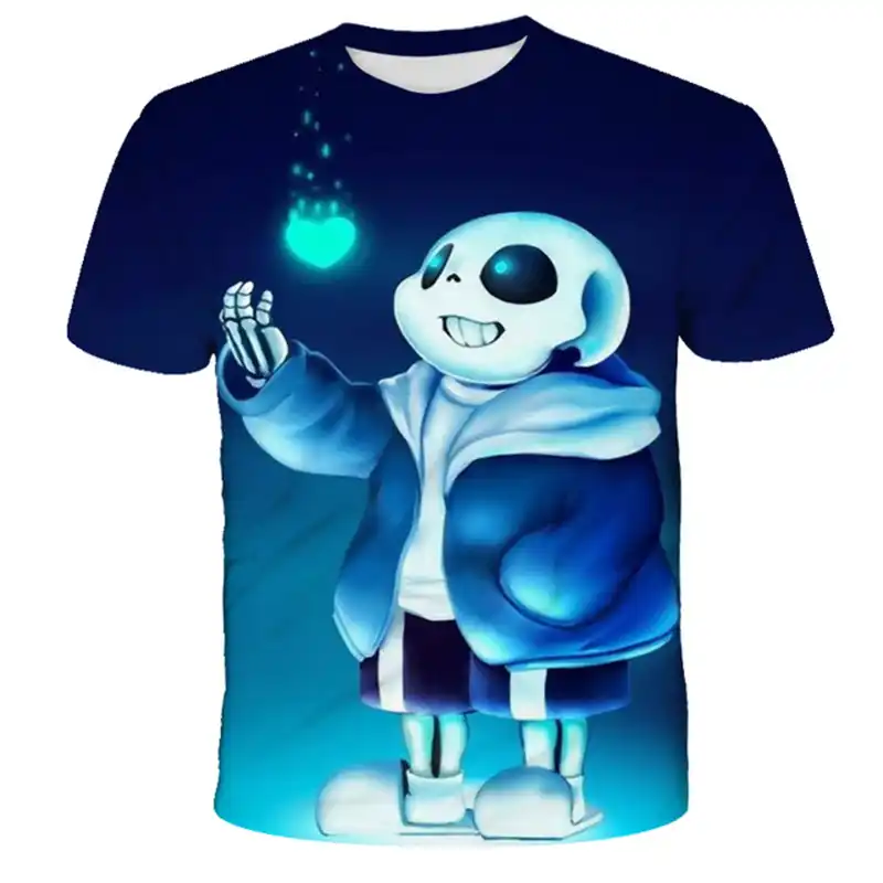 男の子undertaleゲーム3dアニメカジュアルtシャツ女の子キッズ子供トップス服プリント半袖夏の服の漫画tシャツ T Shirts Aliexpress