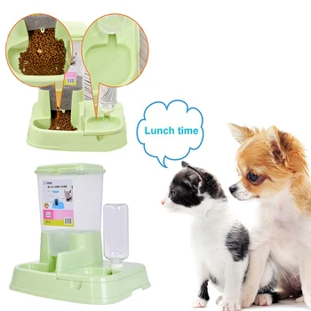 

1.5L Automatic Pet Feeder Dogs Cats Drinking Fountain Pet Bowl Dual Use Feeding Bowl New Pet Water Dispenser Cats Dogs Supplies
