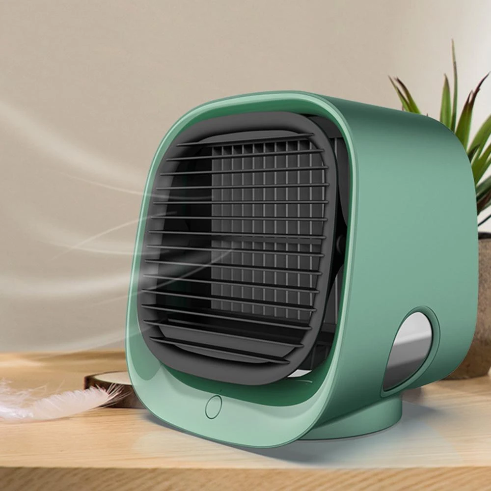 CattleBie Mini USB Holding Fan Desktop Office Chargeable Mute Colorful Night Light Portable Cool Down Fan Color : Green CattleBie Mini USB Holding Fan Desktop Office Chargeable Mute Colorful Night Light Portable Cool Down Fan Color : Green