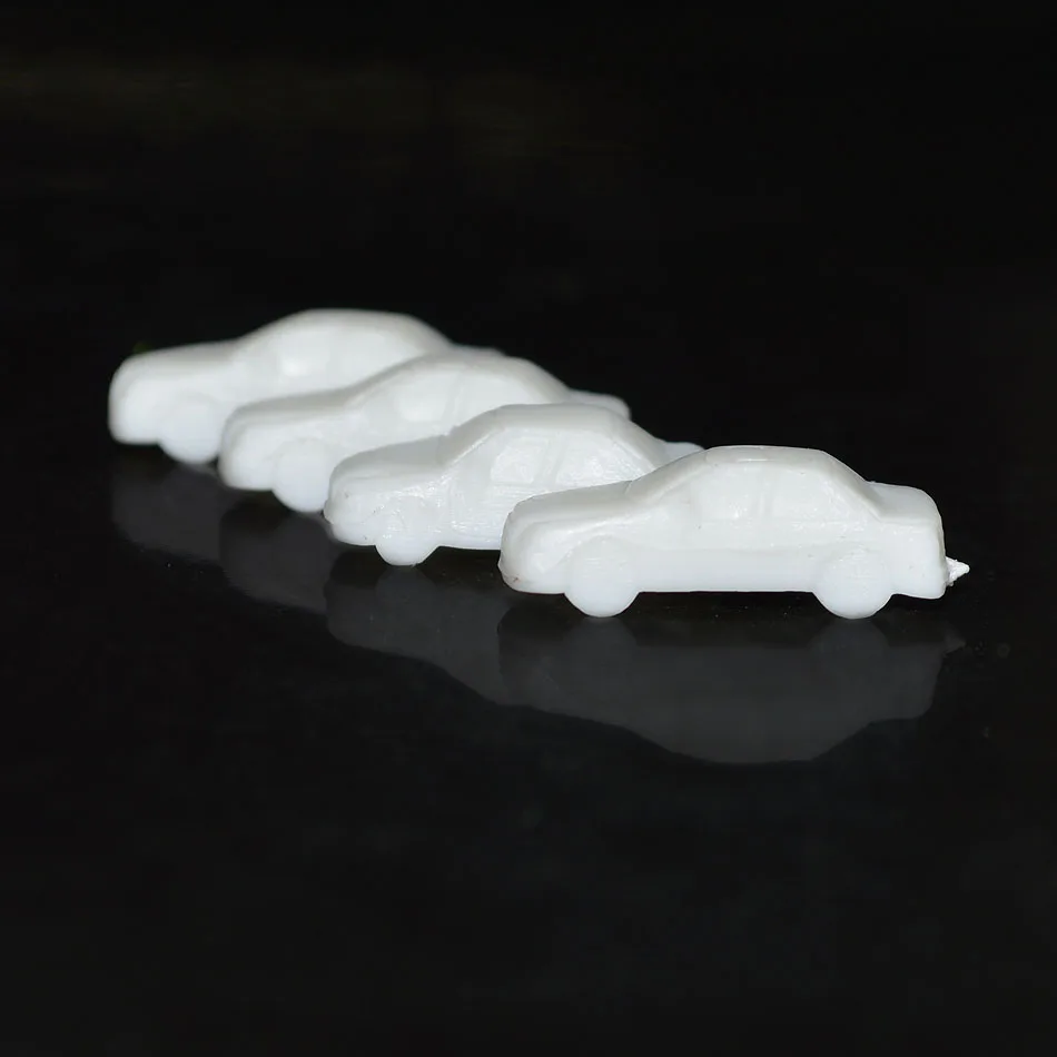 mini carro em miniatura modelo de plástico abs branco em peças