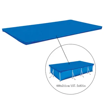 

Swimming Pool Cover Rainproof Dust Cover Waterproof Swimming Pool Accessories PE Material 400x211cm 1150g Cover Cloth Pool