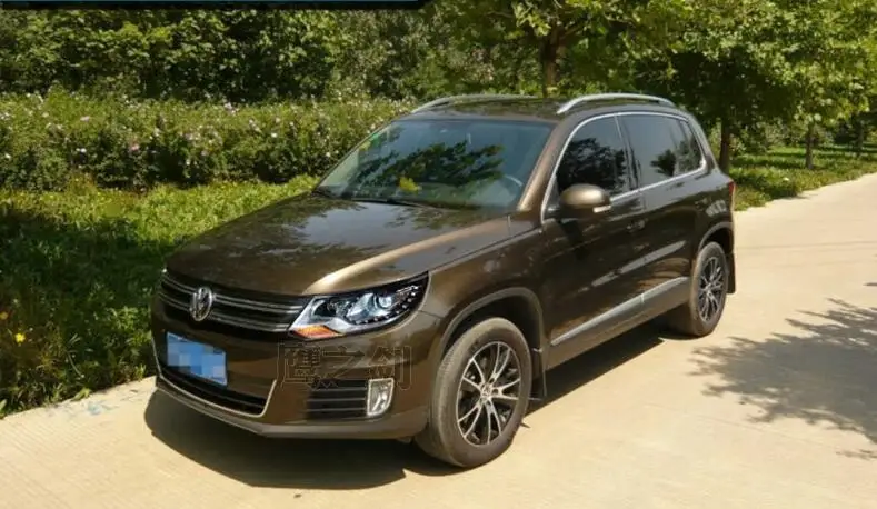 Автомобильный Стильный чехол на голову для Volkswagen Tiguan 2013 светодиодный головной светильник DRL Дневной ходовой светильник Биксеноновые аксессуары