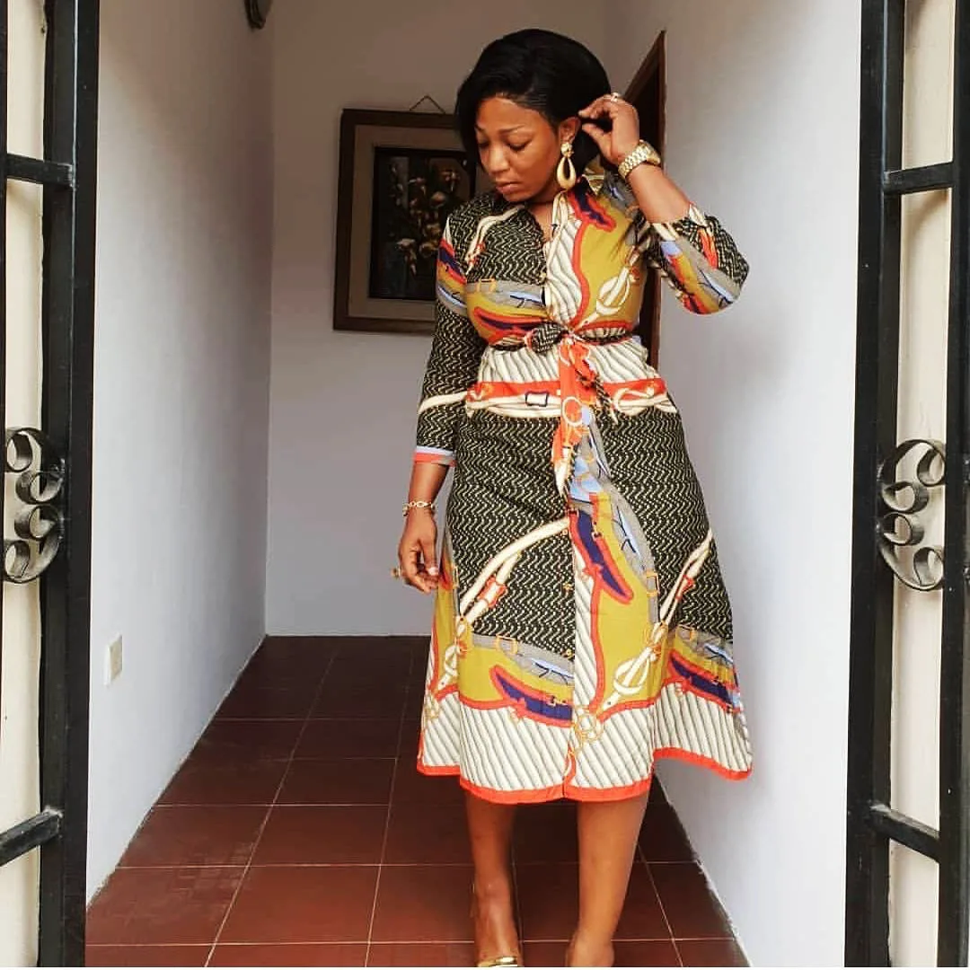 African Dresses for Women Lapel Print Lace-up Shirt Dress Africa Dashiki Ladies Clothing Ankara Plus Size Vestidos De Fiesta | Женская