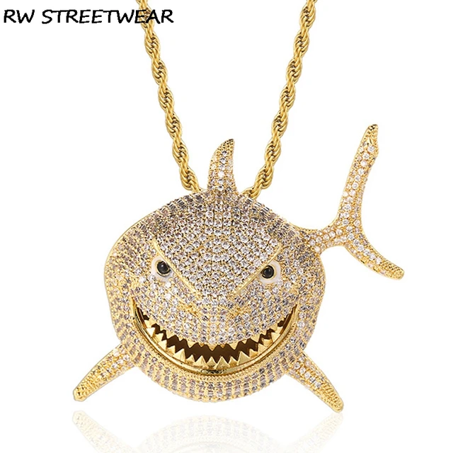 6ix9ine Chain Necklace Gooba Shark Gold 