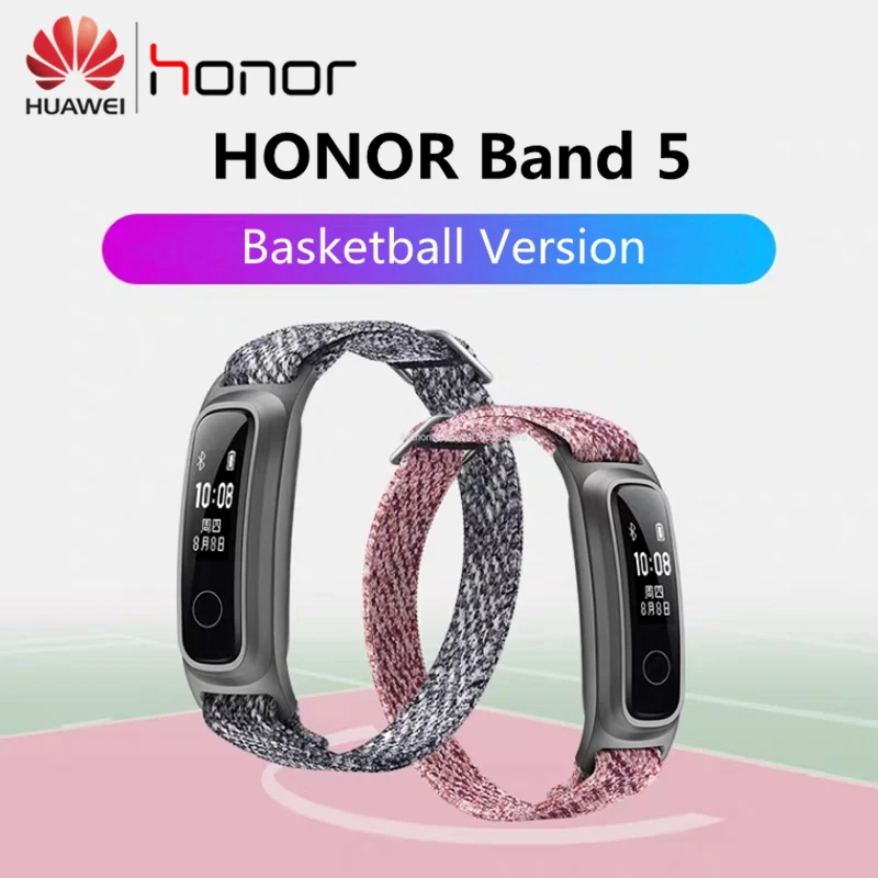 

Huawei Honor Band 5 Basketball Edition Smart Wristband AMOLED Watch Heart Rate Fitness Sleep Tracker Sport for Android system