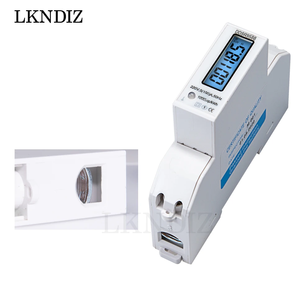 Однофазный измеритель мощности 5(100A) 220 В/230 В Din Rail RS485 Modbus RTU|Измерители энергии| |