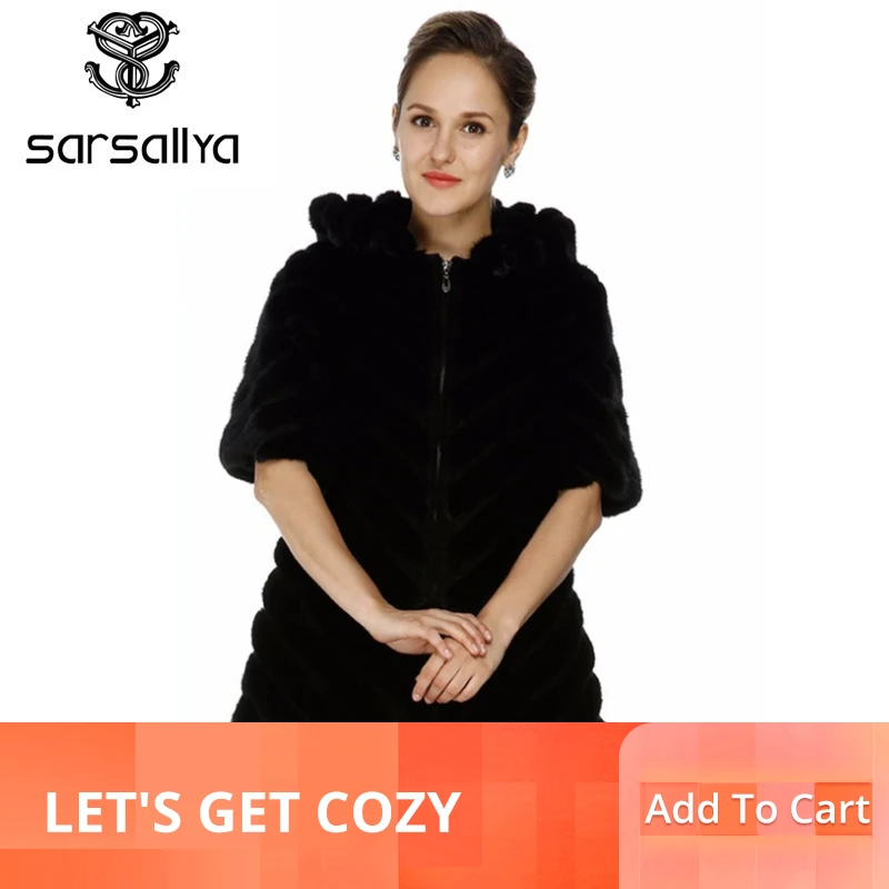 

SARSALLYA real fur coat mink coat Have a hat natural fur coats natural fur coats
