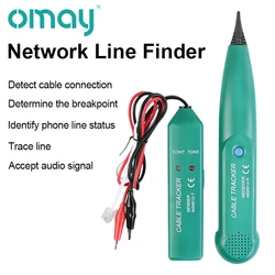 Omay ms6812 cabo rastreador lan tester linha profissional detector utp stp telefone tracer ponto de ruptura localização diagnosticar tom